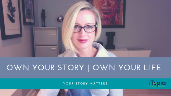 Picture of Claire Rogers Transformation Coach with the words Own Your Story Own Your Life