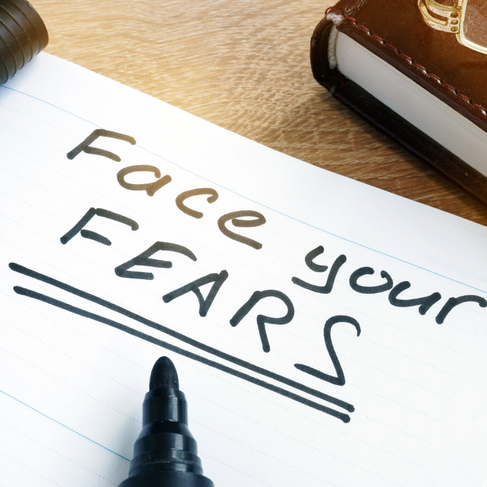 Notebook with the words: Face Your Fears